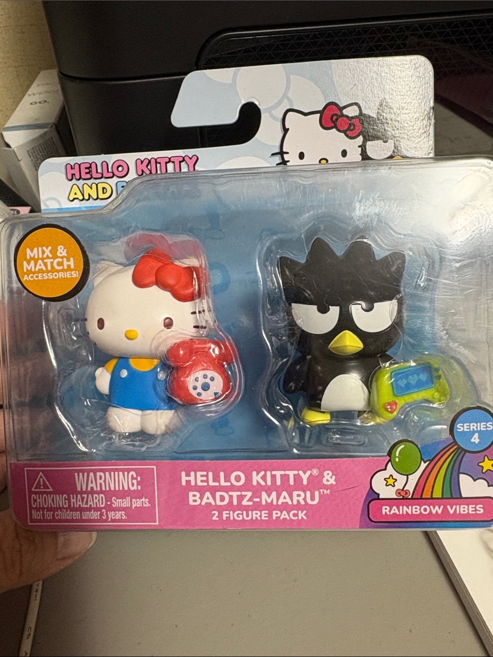 Hello Kitty & Badtz-Maru 2-Figure Pack - White, Blue & Black